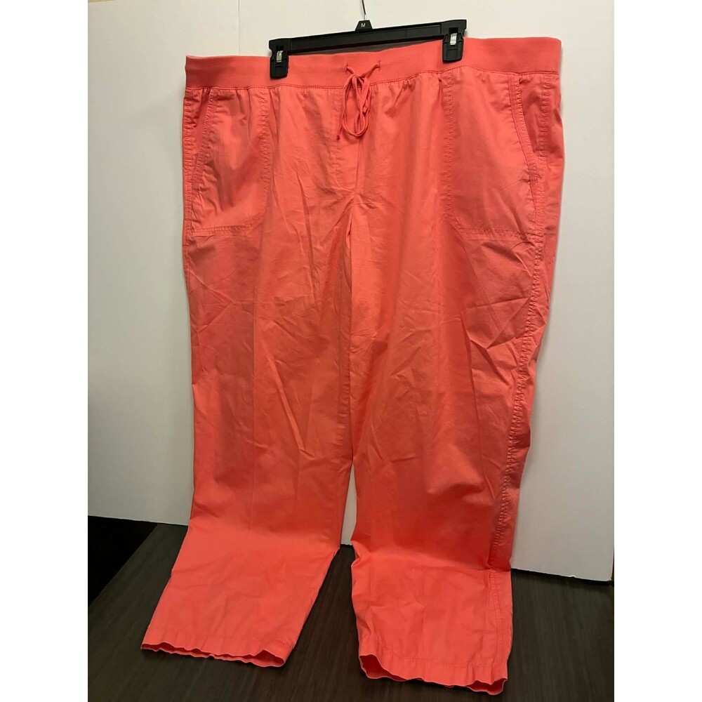 Talbots Coral Straight-Leg Drawstring Pants